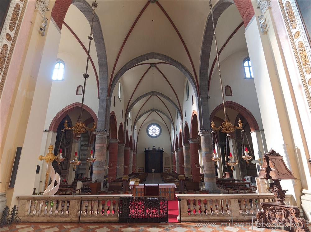 Milan (Italy) - Naves of the Church of Santa Maria del Carmine seen from the presbytery